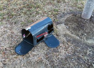 Westfield police are investigating cases of exploding neighborhood mailboxes from over pressure devices. (Photo submitted by Westfield Police Dept.)