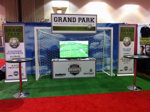 The Grand Park Sports Campus booth at the NCSAA convention. (Photo submitted)