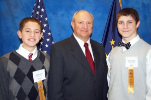 From left, Aaron Bennett, State Sen. Luke Kenley and Connor Osswald.