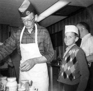 Lion Paul Arthur and his son at the 1963 fish fry.