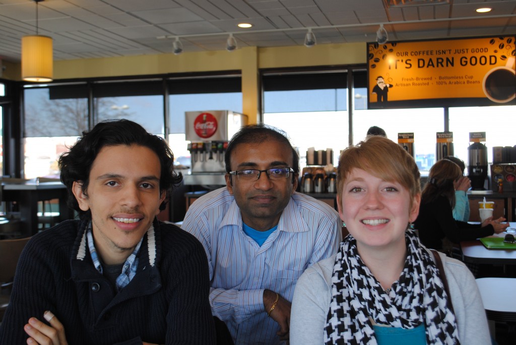 From left, Omar Muniz, Rajesh Karmani and Julie Carlson. (Photos by Maddie Scott)