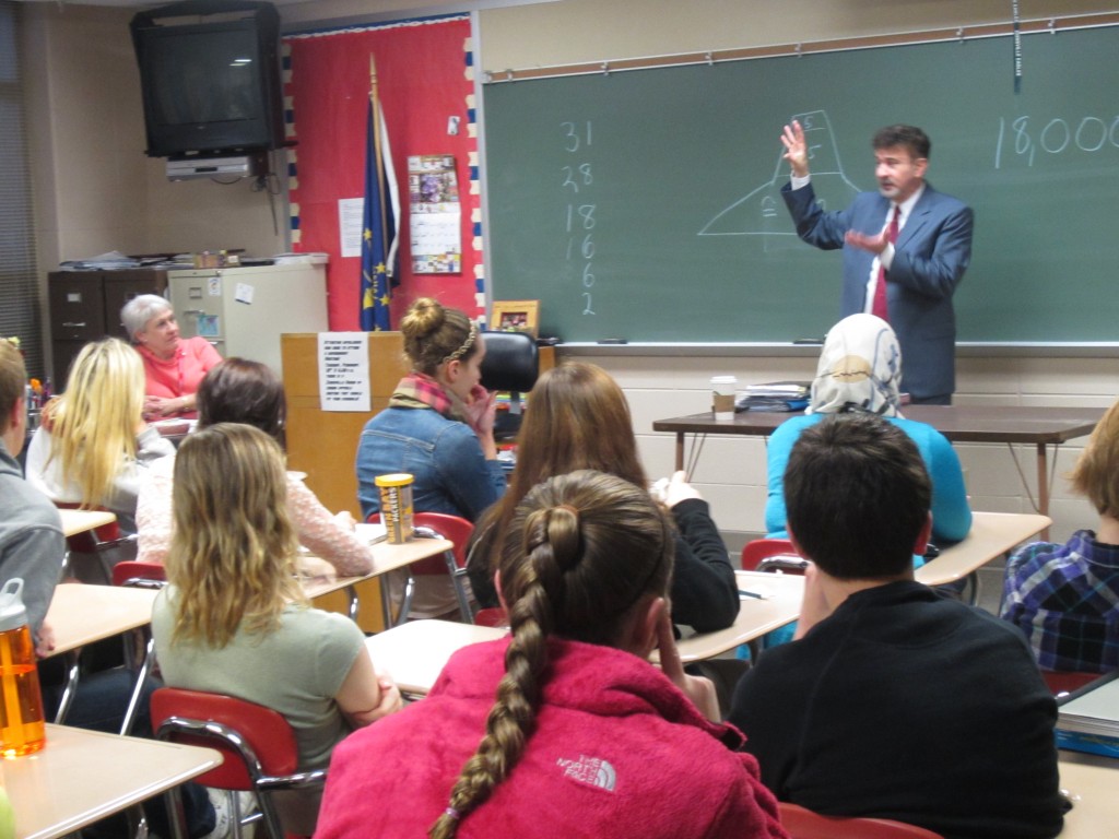 Indiana Supreme Court Justice Steven David recently spoke to ZCHS Government classes about the U.S. Judicial system