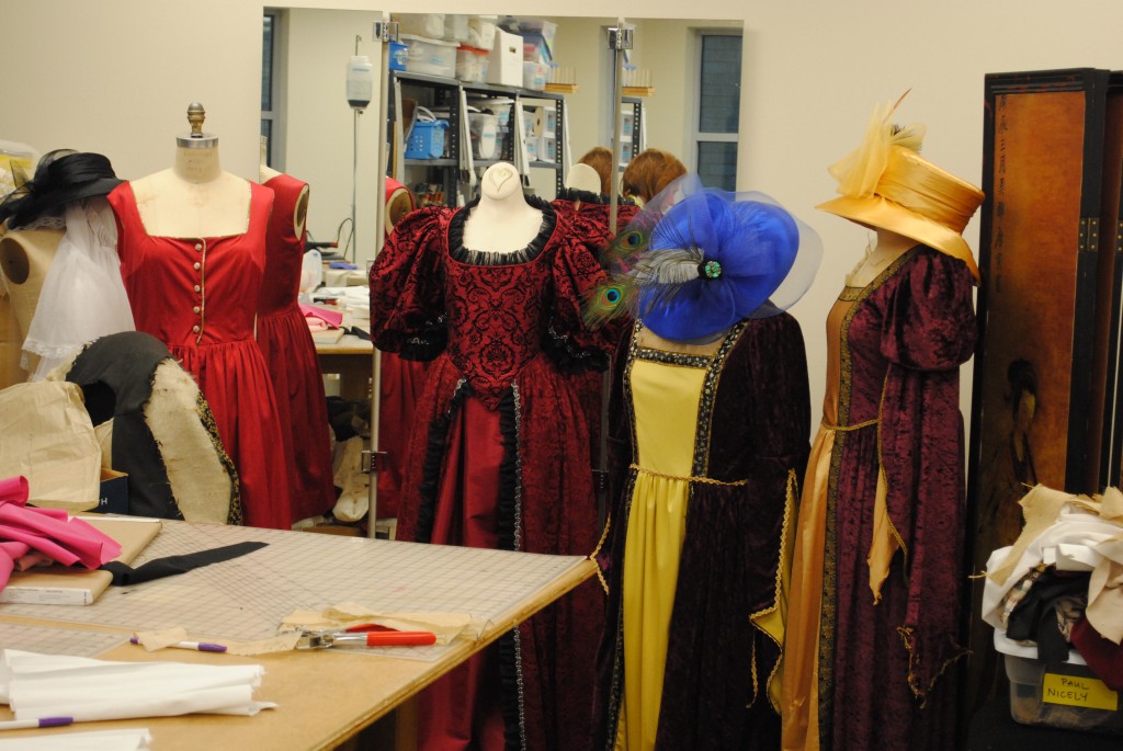 Civic hand crafts all of its costumes in its costume shop located in the Tarkington building.