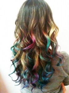 Want to brighten things up for Spring? Hair chalk is a fun way and it washes out. 