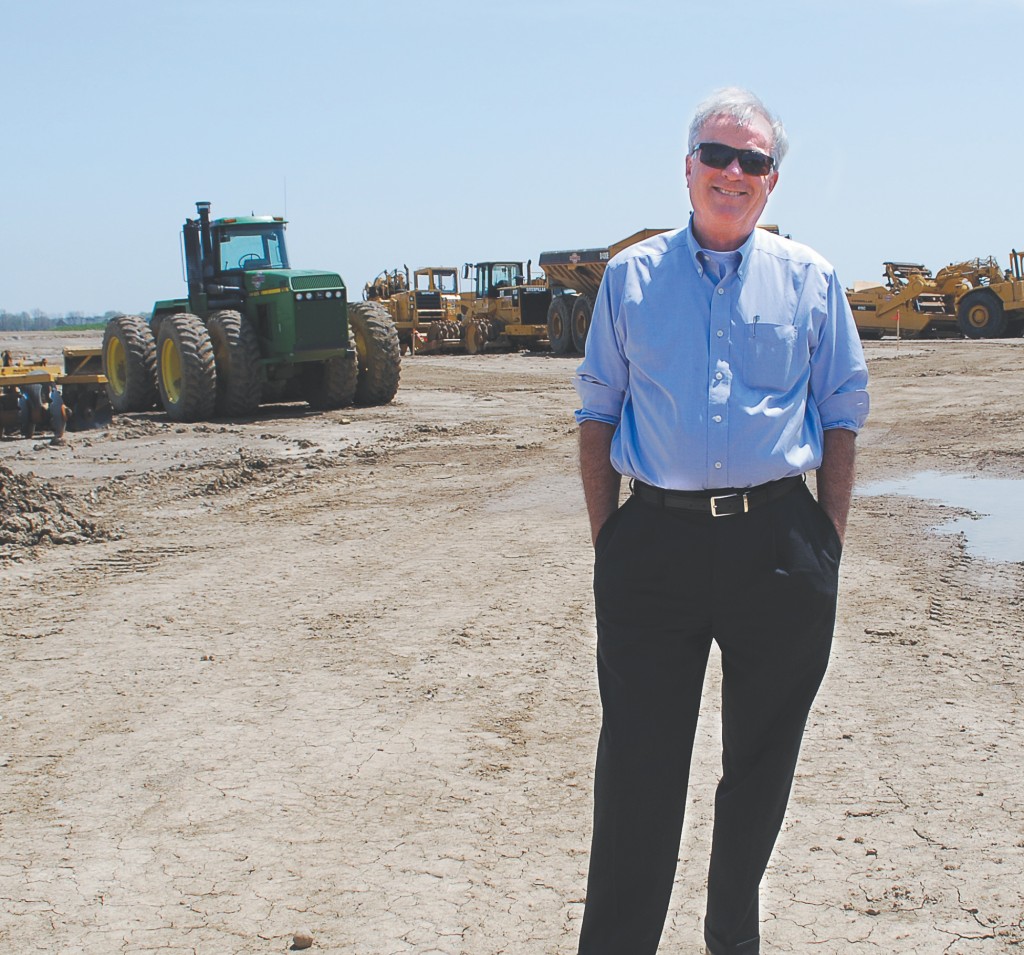 Westfield Mayor Andy Cook pauses at the future home of Grand Park. (Photo by Robert Herrington)