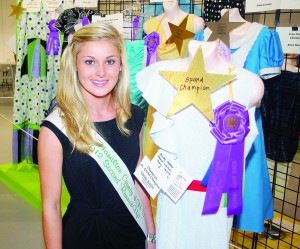 Christy Kettler with her Grand Champion Fashion Revue project at last year's fair.