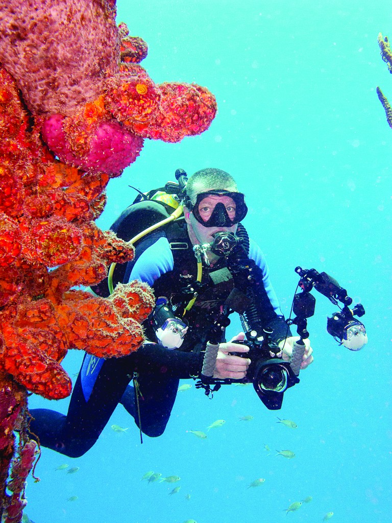 Mike Pershing looks for his winning shot while scuba diving with his underwater camera in Kralendijk, Bonaire. (Photo submitted by Tenna Pershing)