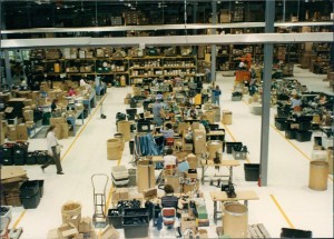 The interior of IMMI provides warehouse and manufacturing spaces at the Westfield headquarters.