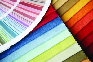 fabric and opened color card
