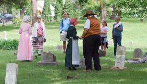 A 2012 stop at the Anti-Slavery Cemetery in Asa Bales Park. (Photo by Robert Herrington)