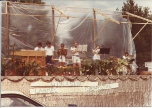The Carmel Symphony Orchestra prepares for a performance at Westfield Arts Fair in 1979. Photo courtesy of Carmel Symphony Orchestra