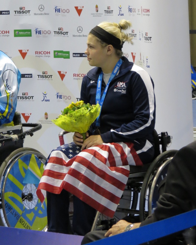 Bouwkamp said of wheelchair fencing, “Even though it’s an individual sport, you still grow together as a team.” 