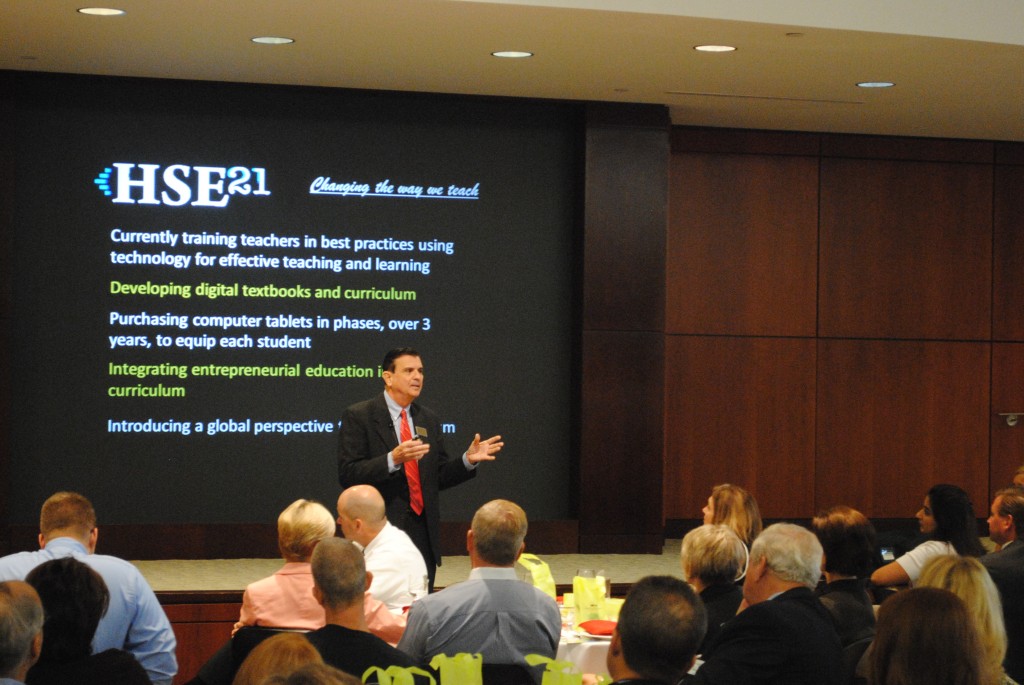 Supt. Brian Smith delivered a state of the schools address at last week’s Fishers Chamber of Commerce luncheon. 