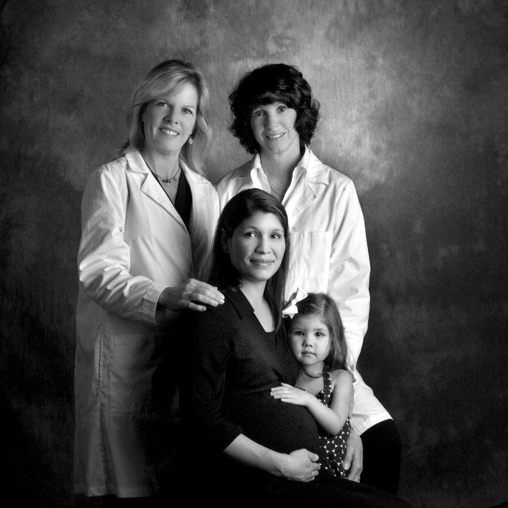 From left: Georgia Steiman, patient Theresia Murray and her little girl and Dr. Bambi McQuade-Jones from the Boone County Community Clinic. (Photo provided by Community Foundation of Boone County)