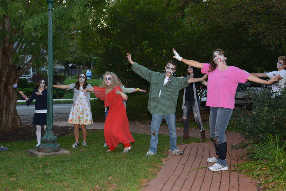 Zombies appeared in Lincoln Park at this year’s Ghost Walk sponsored by the Sullivan Munce Cultural Center. (Photo by Dawn Pearson.)