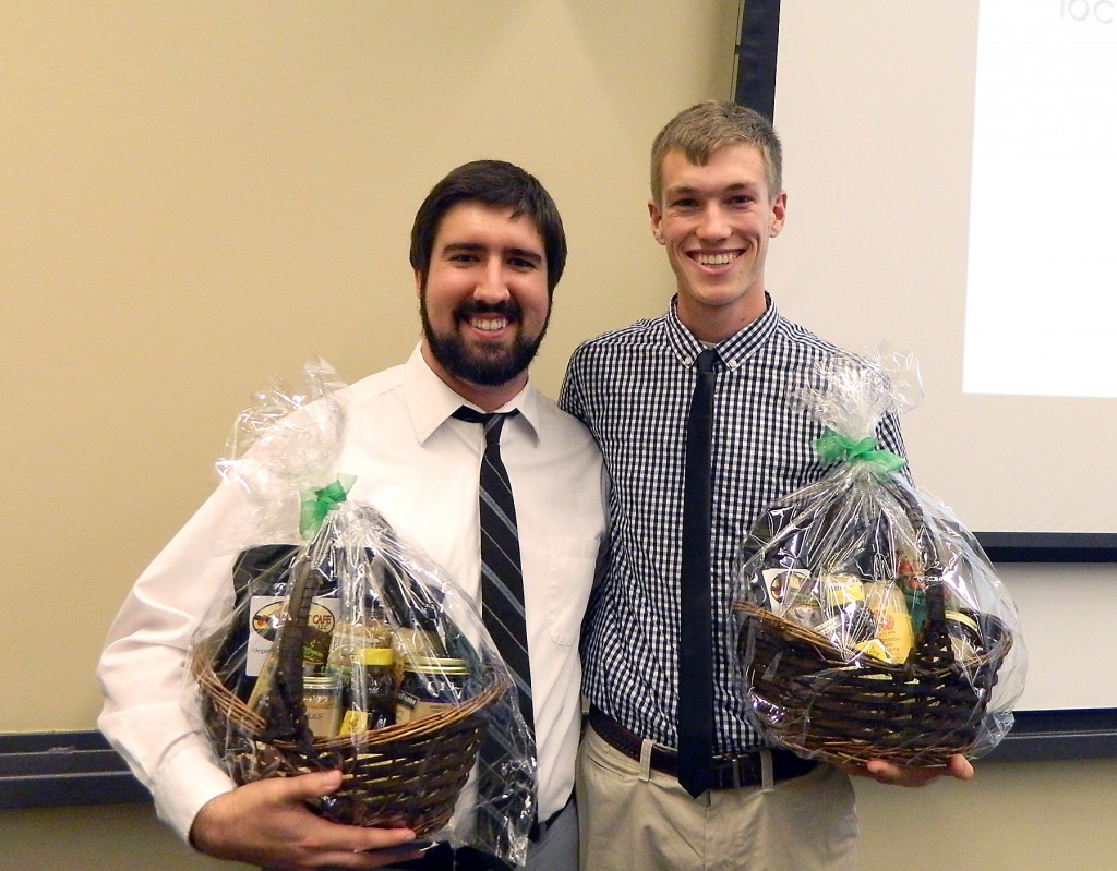Westfield’s Joseph Spaulding, left, and Derek Dixon of Plainfield won the 2013 Campus Sustainability Day Idea competition at IUPUI. (Submitted photo)