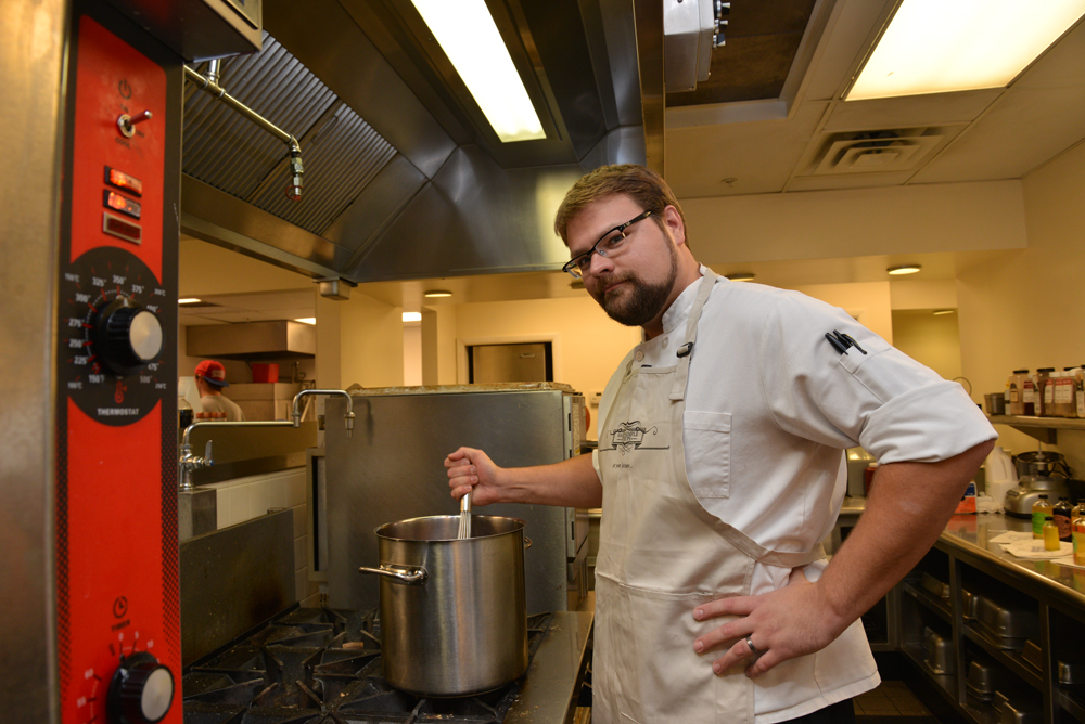 Chef Ryan O’Neill of Sage’s Simple Syrups joins The Artisans’ Fare. (Photo by Dawn Pearson)