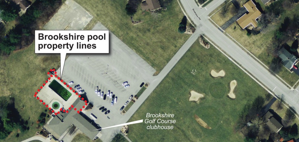 The Brookshire pool is entirely surrounded by the city-owned Brookshire Golf Course. (Submitted photo)