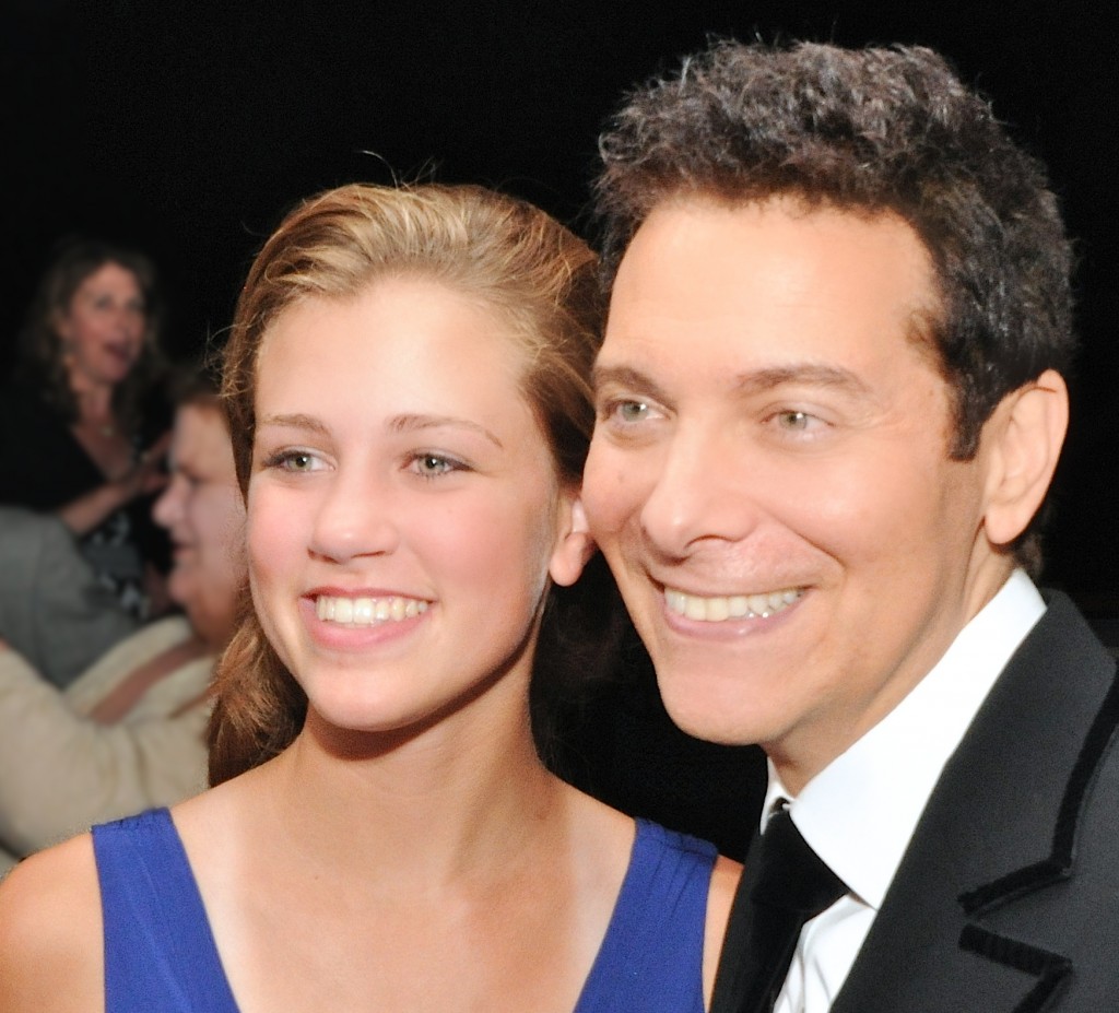 Julia Goodwin, left, the 2013 winner of the Great American Songbook Vocal Academy and Competition, poses with singer Michael Feinstein. (Submitted photo)