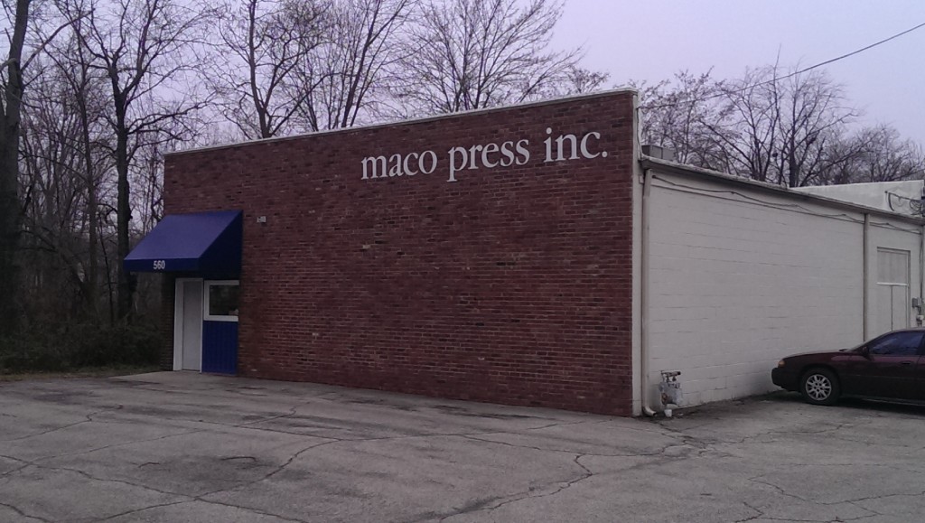 Maco Press is across 3rd Ave. SW for the old Wood’s Wire Factory in Carmel. (Staff photo)
