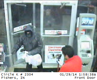 Fishers Police provided this photo of the robbery suspect. (Submitted photo.)