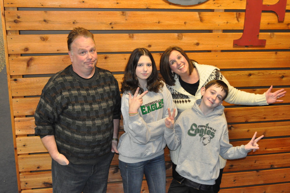 Kevin Burke with wife, Karen; Griffin, 10 and McKenna, 14. (Photo by Dawn Pearson)
