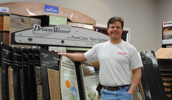 Adam Nisley plans to have a grand opening for Adam’s Flooring on March 1 (Staff photo)