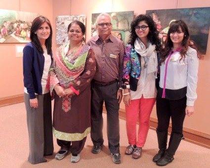 From left, Saima Hassan, Afshan Khan, Anwar Khan, Arishaa Khan and Fatima Hussain of OBAT Helpers are hosting a photo exhibit at St. Luke’s United Methodist Church in Indianapolis to highlight the plight of the Bihari people of Bangladesh. (submitted photo)