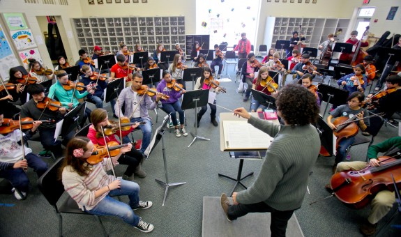 Brazilian conductor Yuri Azevedo leads the visiting Brazilian orchestra. (Submitted photo by Wayne Images)