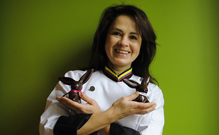 Carmel artisan Joann Hofer will sell her handmade chocolate at the Artisan Marketplace at the State Fairgrounds on March 29 and March 30. (Staff photo)