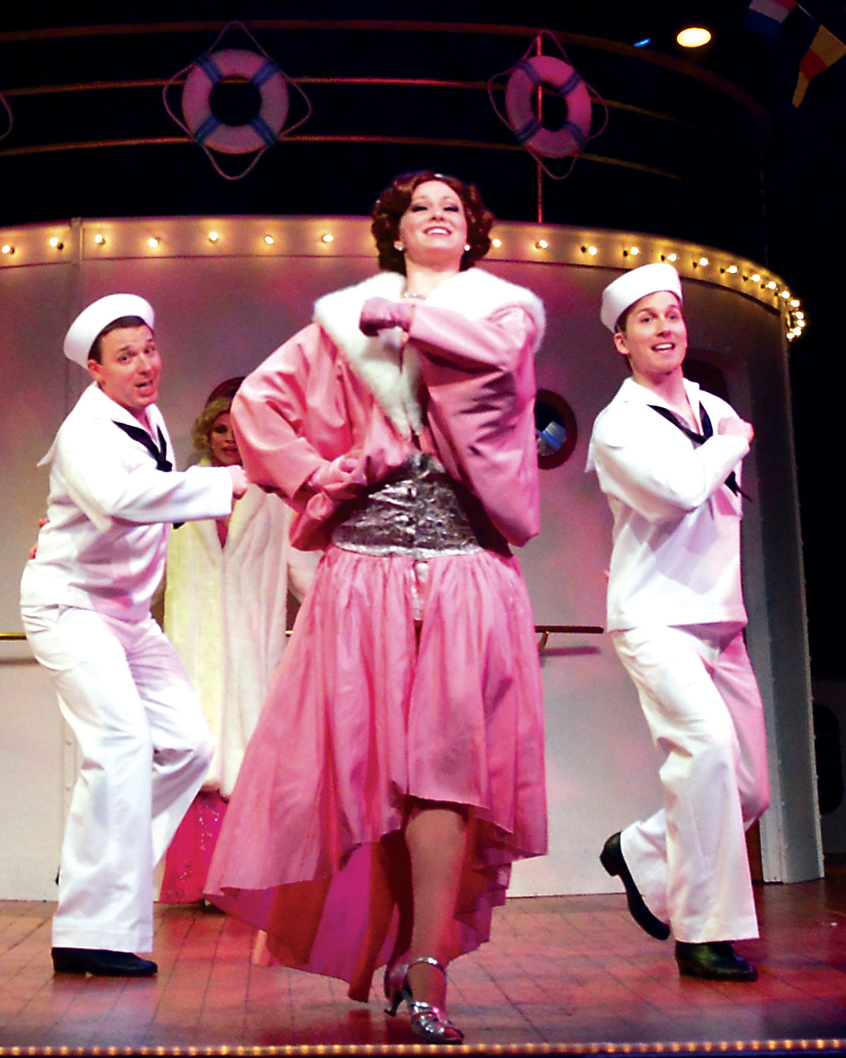 Carmel High School graduate Kari Baker plays the role of Purity in Beef & Boards’ production of “Anything Goes.” (Submitted photo) 
