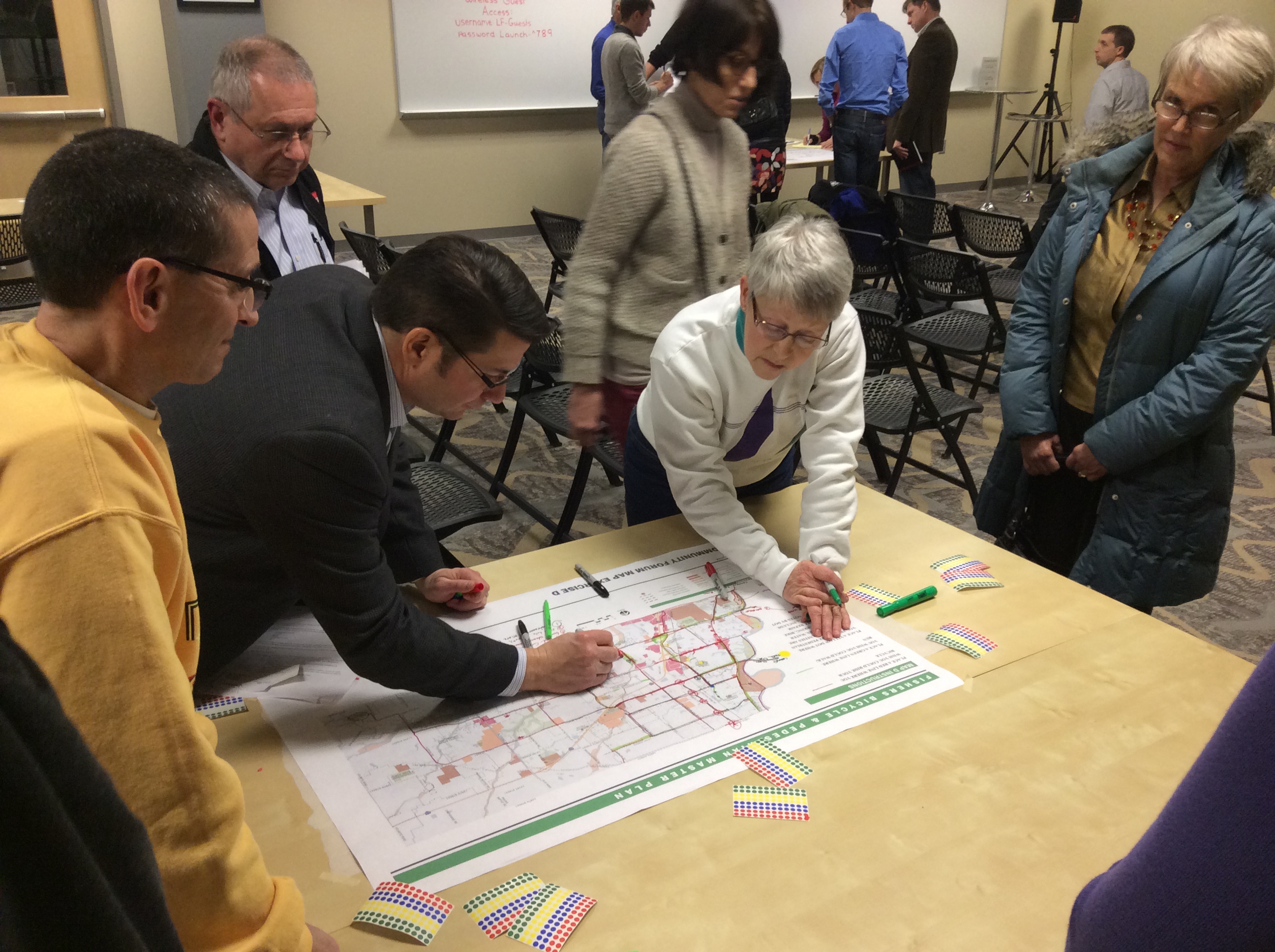 Fishers residents attend public forum to give input into Pedestrian and Bicycle Master Plan. (Submitted photo) 