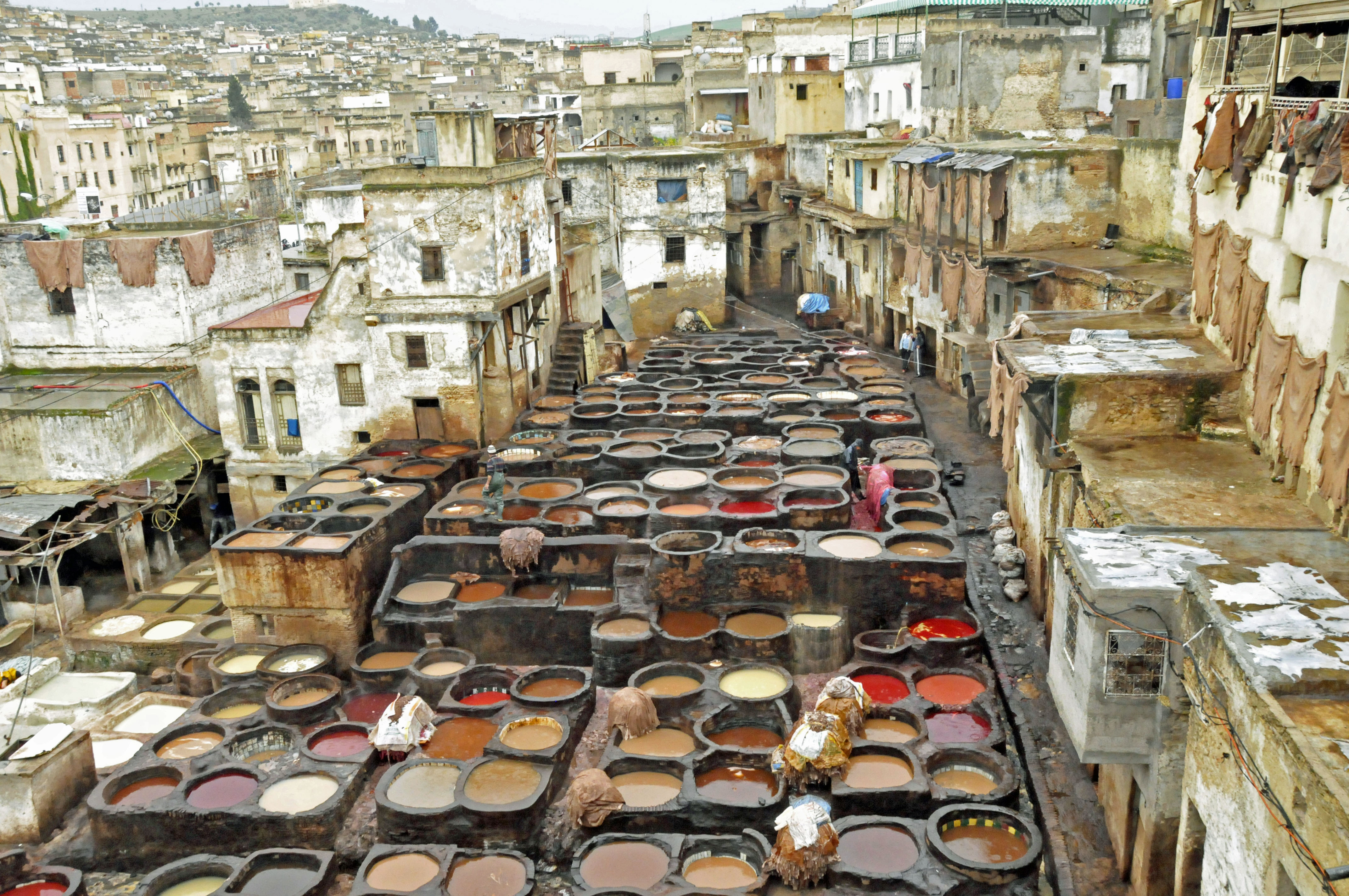 Tannery in Fes el Bali, Morocco (Photo by Don Knebel)