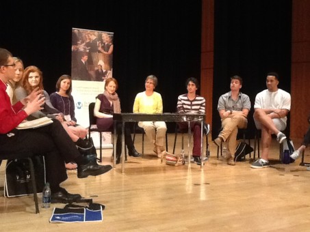 Songbook Competition finalists in their first workshop of the day