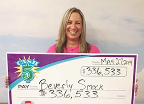 Carmel resident Beverly Smock hit the Hoosier Lottery's Cash 5 jackpot the night of May 24. (Submitted photo)