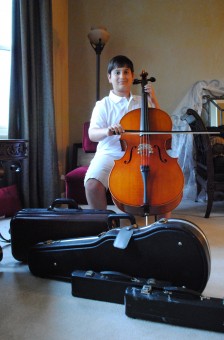 Carmel Middle School sixth-grader Josh Honig wants everyone to have the chance to play an instrument. (Staff photo)