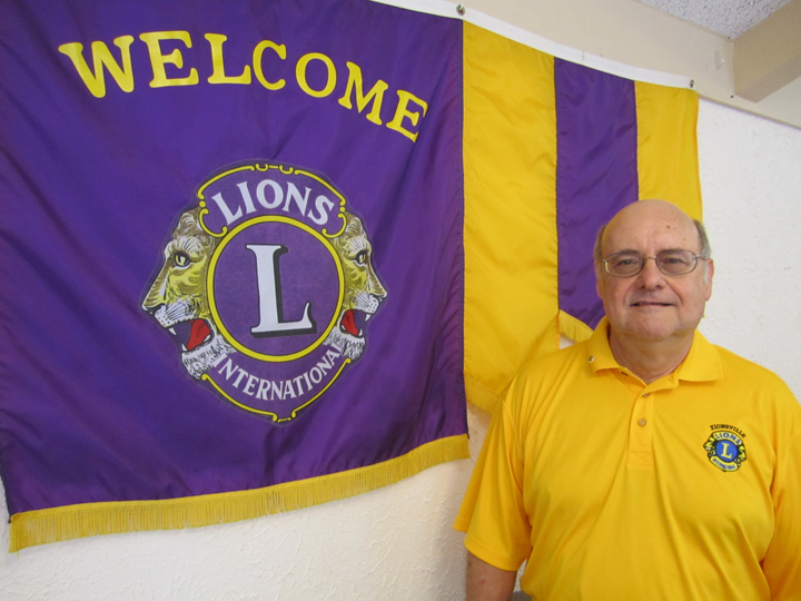 Mike Heffner, president of the Zionsville Lions Club, stands inside the Lions Clubhouse on Elm Street. Heffner moved to Zionsville after working in the retail business for more than 35 years. He is this year’s new Lions Club president.