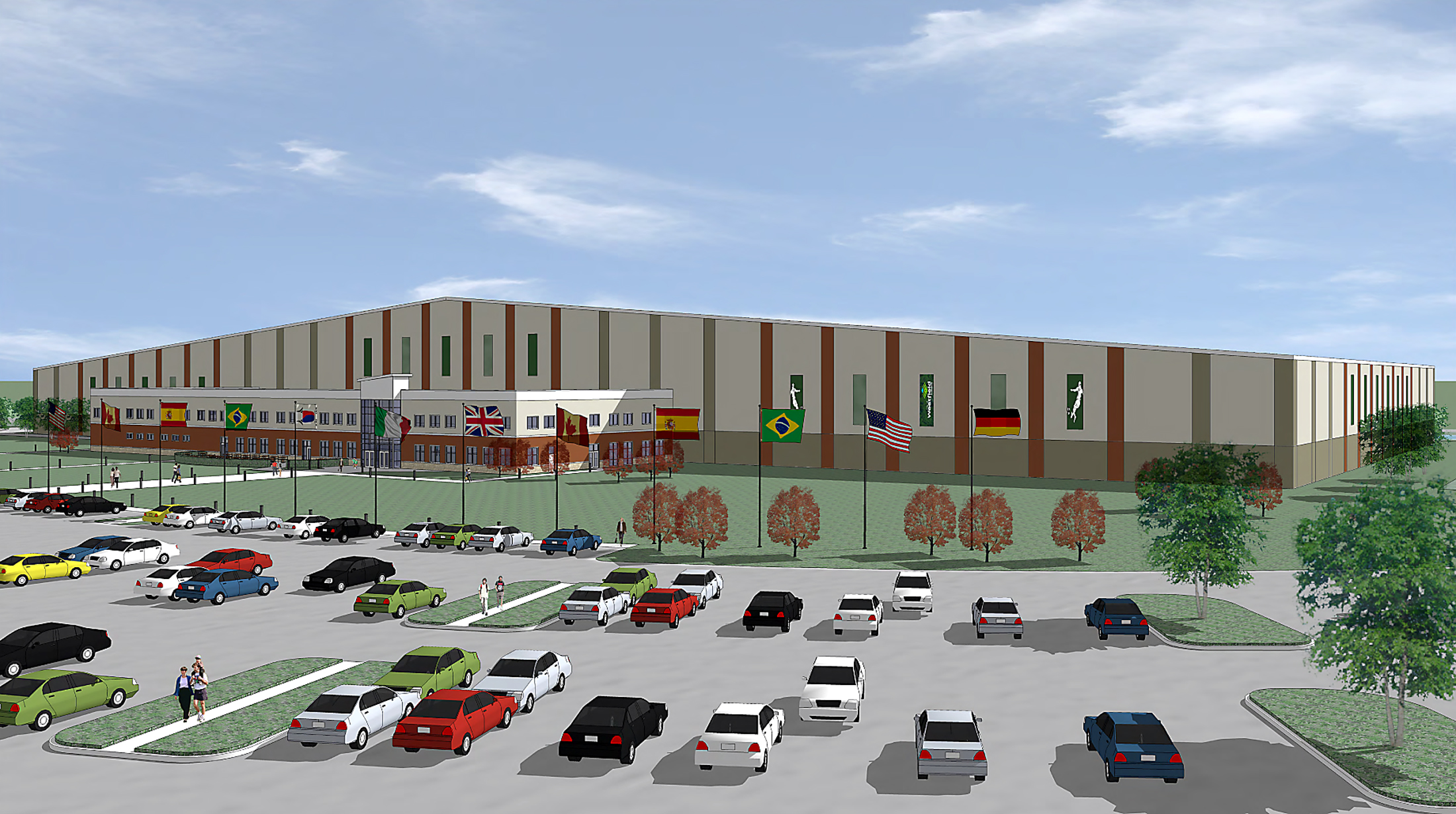 Plans for a new indoor soccer facility were unveiled at the Grand Park Grand Opening on June 21. (Submitted rendering)