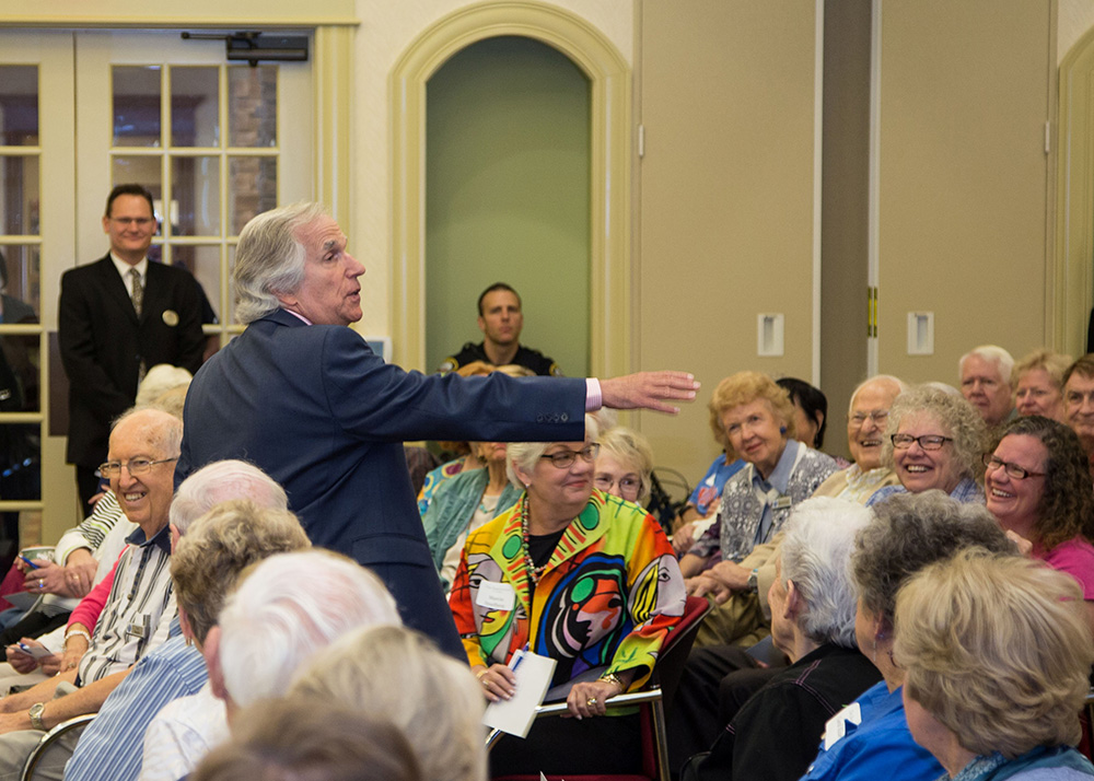 Henry Winkler gives an animated and passionate presentation at The Barrington1