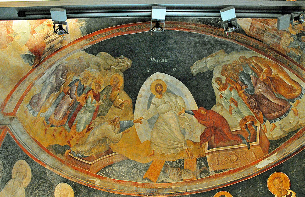 Fresco in Chora Church Depicting the Resurrection. (Photo by Don Knebel)