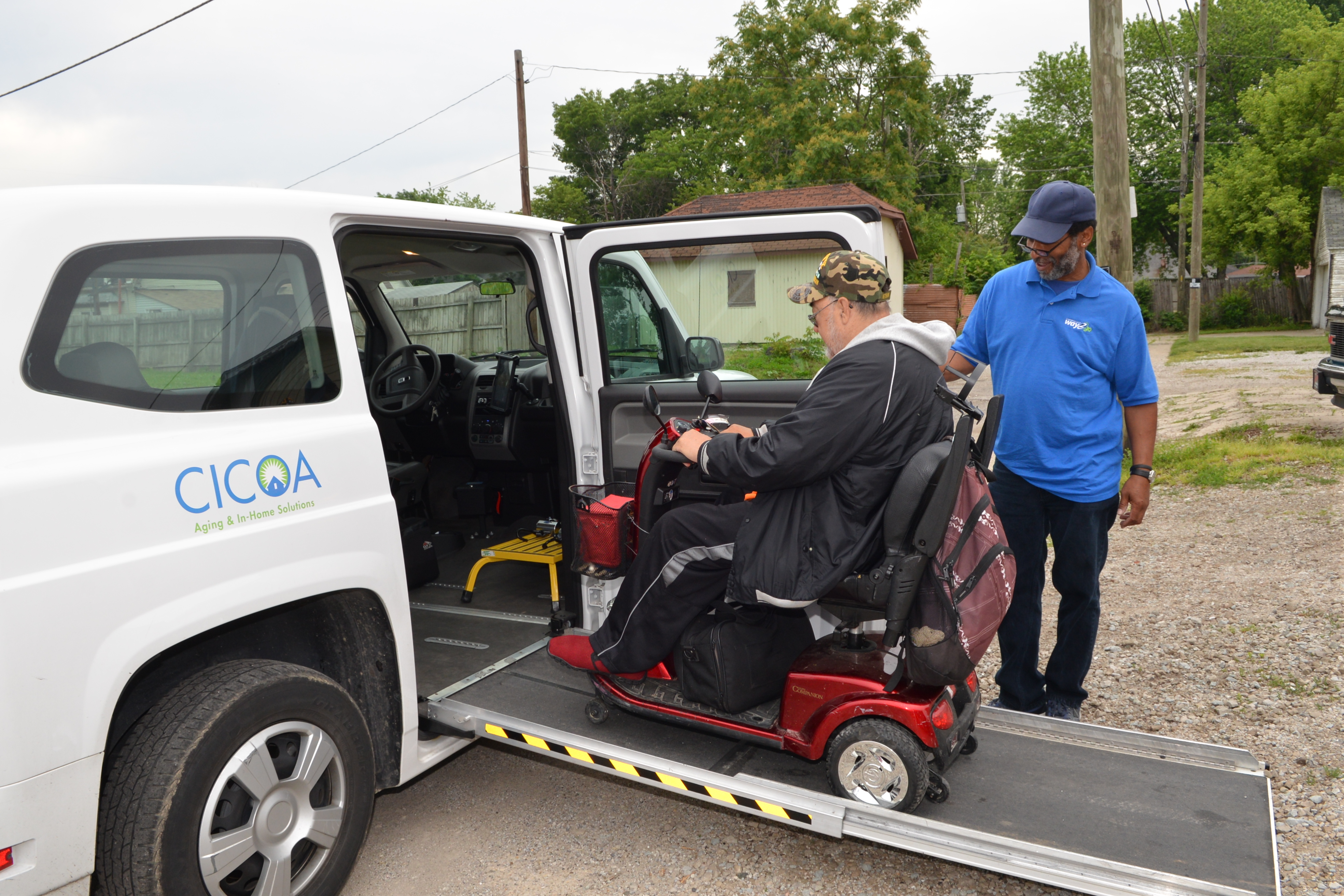 CICOA’s Way2Go transportation service assists a client with transportation. (Submitted photo)