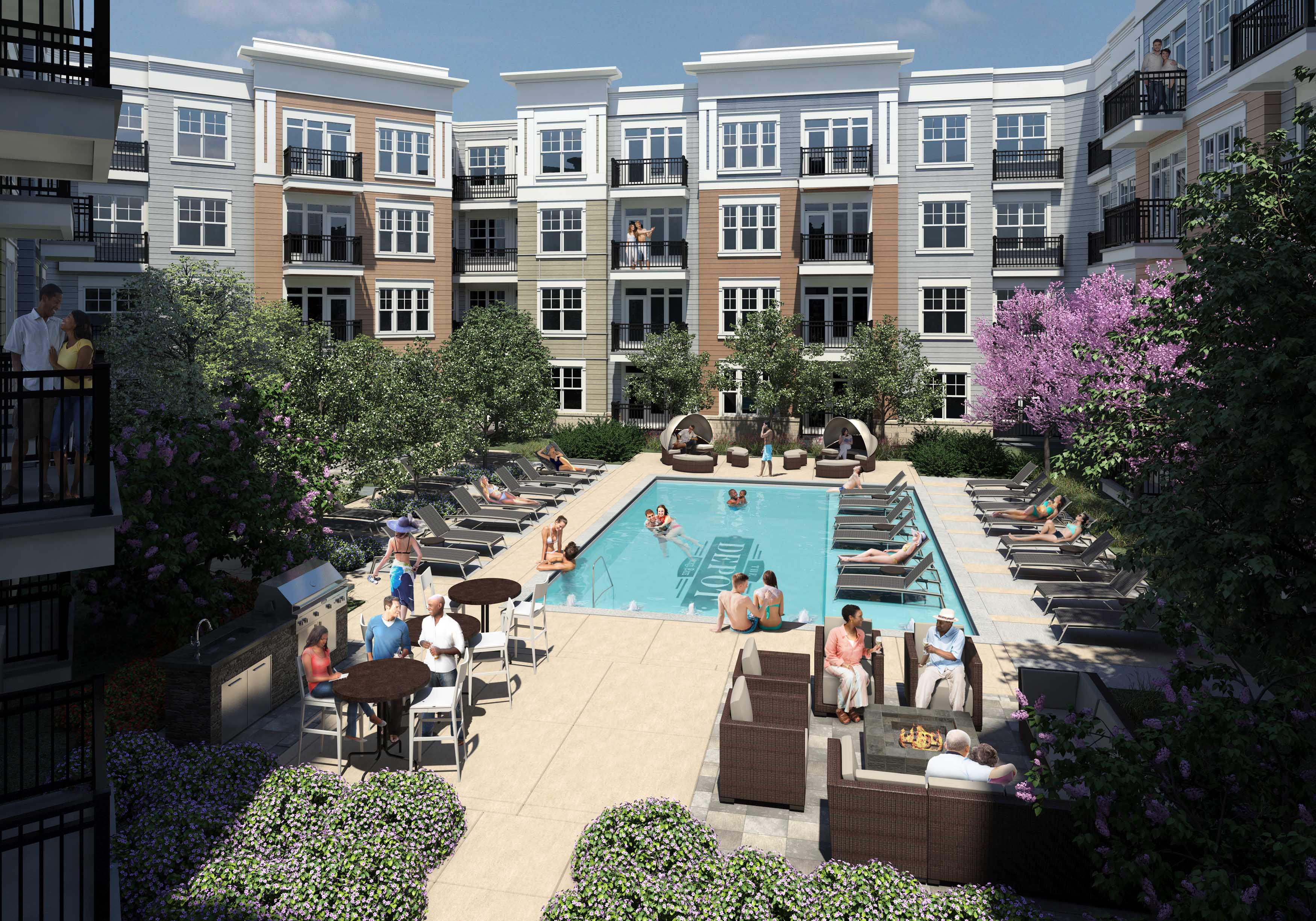 Rendering of the Depot pool courtyard which will be completed by next spring (Submitted rendering)