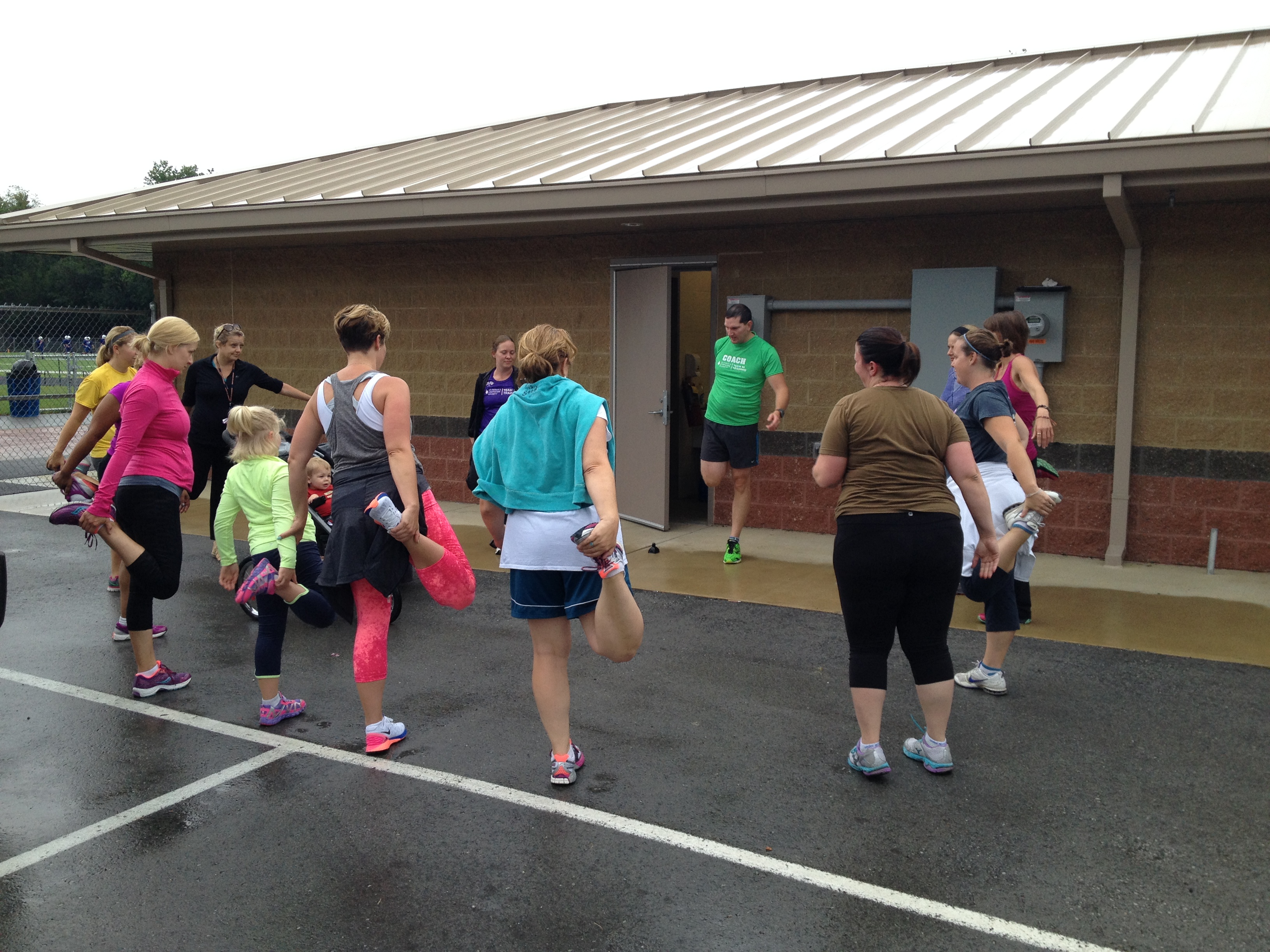 Moms In Training participants start their morning workout in Carmel. The MIT ladies will be in the Hit the Bricks 5K Oct. 4. (Submitted photo)