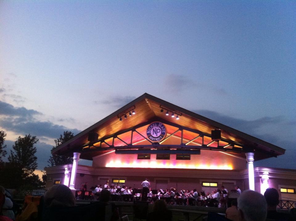 The Fishers Wind Symphony recently performed at the Fishers Nickel Plate Amphitheater.