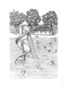 An illustration of Northern Beach featured in the book The Ghost of Cheeney Creek which is set in Fishers (Submitted photo)