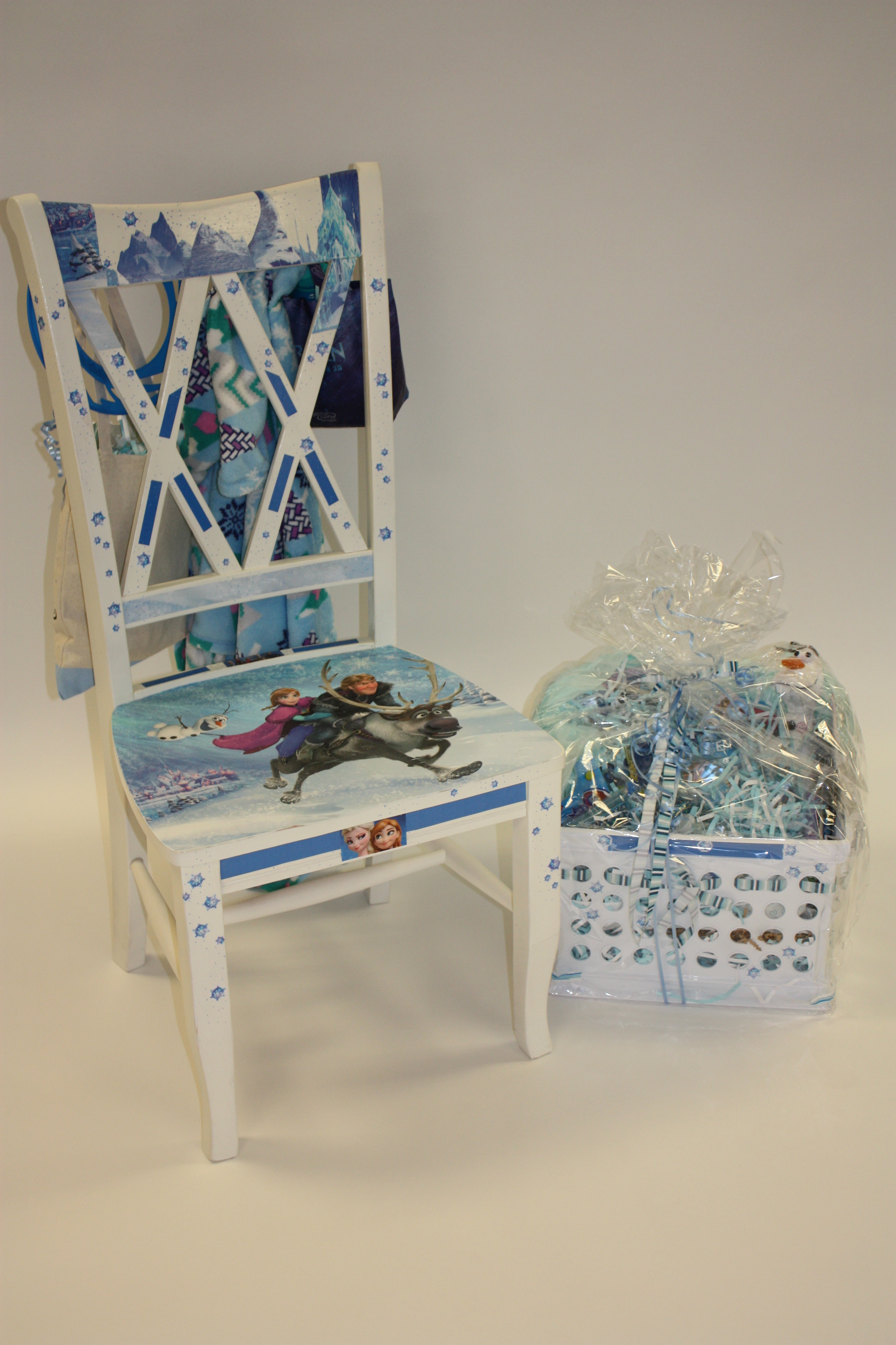 The “Frozen” themed chair was created by Zionsville artist Terry Gocking. (Submitted photo)