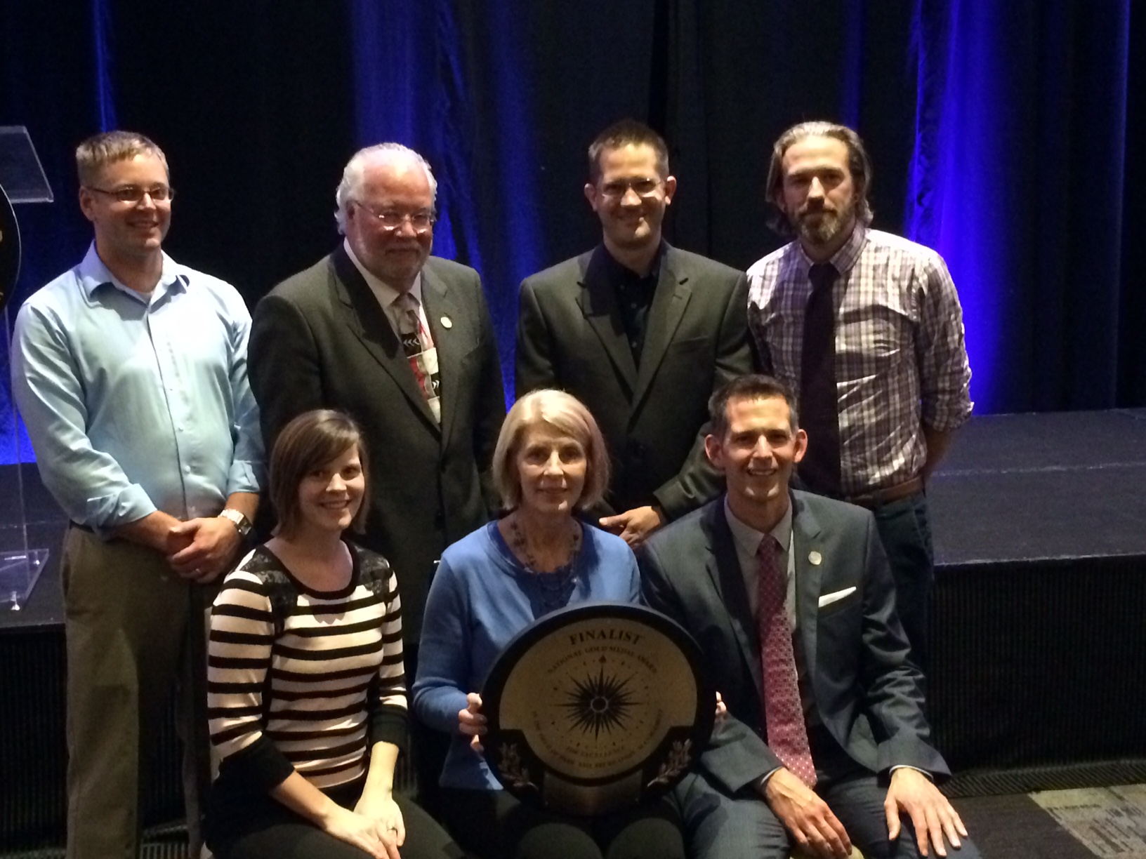 Senior staff members of the Carmel Clay Parks & Recreation department hold their gold medal. The group was in North Carolina this week to attend the 2014 National Recreation and Park Association Congress. (Submitted photo)