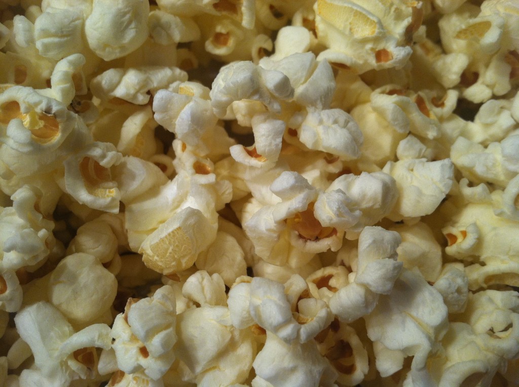 Popcorn up close salted and air popped