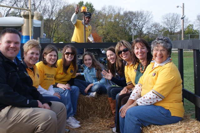 Lions Club members take a ride through the park during last year’s Pumpkins and Hayrides event. (Submitted photo)