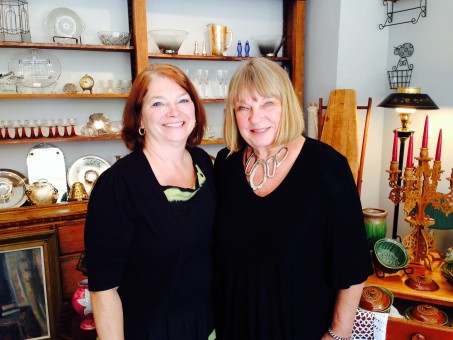(from left) Sherry Kancs and Dace Abeltins have opened Pebbles to Pearls Boutique in Westfield.